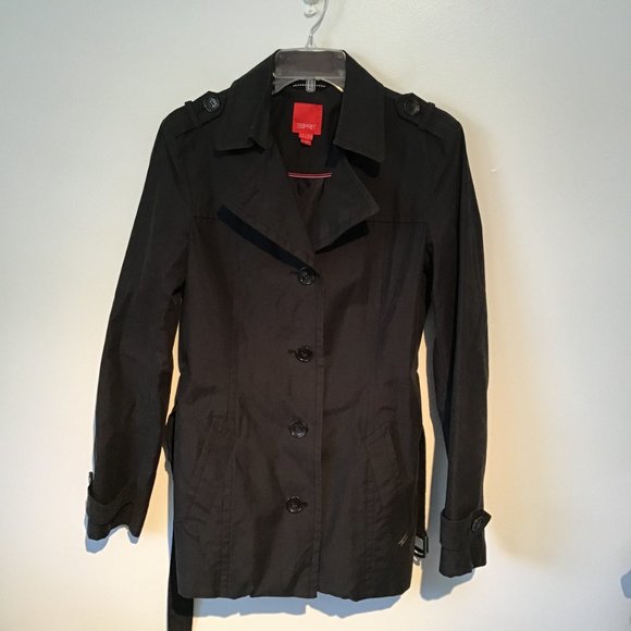 Esprit Mid Length Single Breasted Belted Trench Coat Size S - Picture 11 of 14